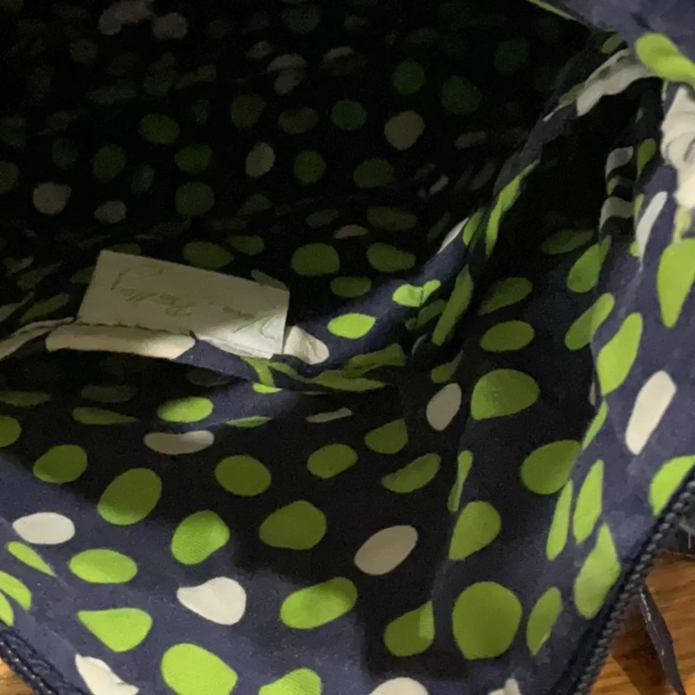 Vera Bradley floral canvas backpack with matching quilted shoulder purse-pockets